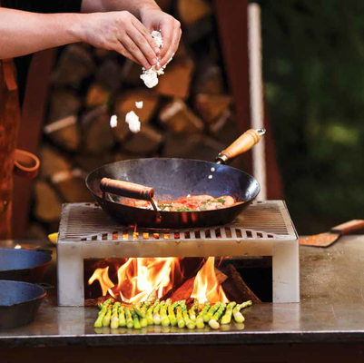Garden Outdoor Teppanyaki Bbq Grill Duży rozmiar Wielofunkcyjny z półką do gotowania