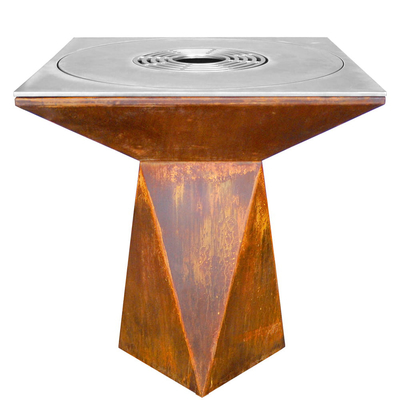 Corten Steel Outdoor Fire Pit Stalowy grill Grill Palenie na piknik na kempingu