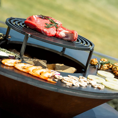 Outdoor Garden Bbq Grill kuchenny Grill ze stali Corten Opalanie drewnem