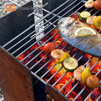 1200mm kwadratowy grill ze stali Corten Grill na węgiel drzewny dekoracyjny
