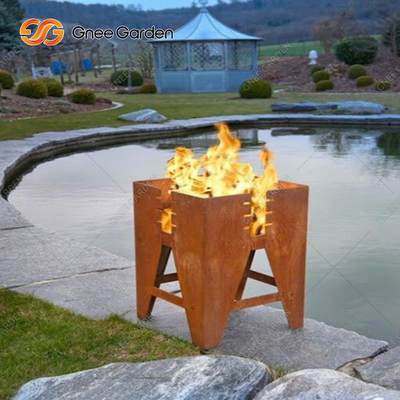Zewnętrzne Patio Kuchnia Gotowanie Stal Corten Węgiel drzewny Bbq Grill Niestandardowy