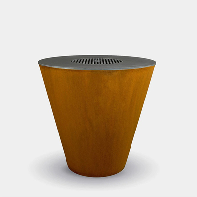 Piec na drewno opałowe Corten Steel Outdoor Top Grill do ogrodu na kemping