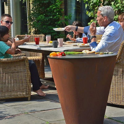 Outdoor Cooking Bbq Grill Garden Patio Corten Steel Outdoor Bbq Grille