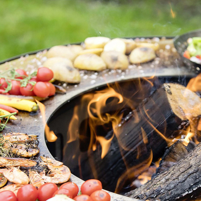 Wytrzymałe grille do kuchni na świeżym powietrzu Corten Steel Barbeque Fire Pit Grill