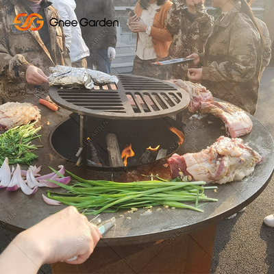 Garden Rust Corten Steel Grille do gotowania na zewnątrz Fire Pit BBQ Grill Usługi pakowania