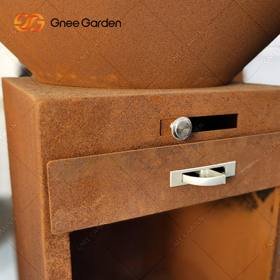 Outdoor Corten Steel Garden Fire Pit Płyta do grillowania Grille do gotowania na zewnątrz