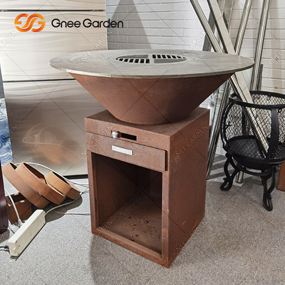 Gotowanie na świeżym powietrzu Grill Grill Heavy Duty Antique Fire Pit Corten Metal Barbecue