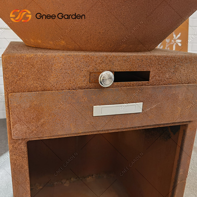 Gotowanie na świeżym powietrzu Grill Grill Heavy Duty Antique Fire Pit Corten Metal Barbecue