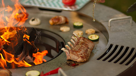 Gotowanie na zewnątrz Niestandardowa miska przeciwpożarowa Bbq Grill Corten Steel Garden Fire Pit Rustic