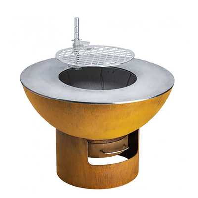 Okrągły grill ze stali Corten Heavy Duty 70 * 70 * 35 cm