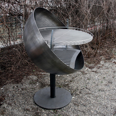 Gnee Garden Windproof Regulowany grill kominkowy o wysokości 110 cm do grilla
