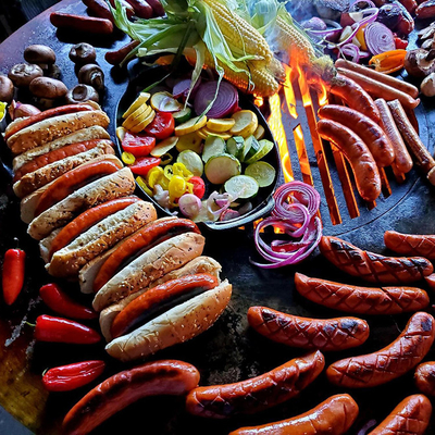 Grille do gotowania na świeżym powietrzu o dużej grubości 3 mm i okrągłym plancha
