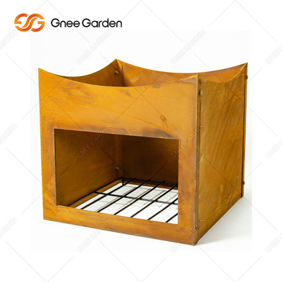Corten Steel Metal Camping Zardzewiały grill grillowy do gotowania warzyw na świeżym powietrzu