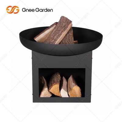 Bbq Grille do gotowania na świeżym powietrzu Plancha Grill Corten Steel Fire Pit Czarny kolor