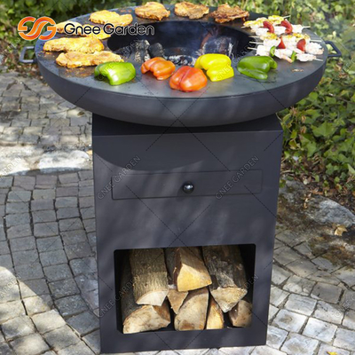 Zewnętrzne Patio Kuchnia Gotowanie Stal Corten Węgiel drzewny Bbq Grill Niestandardowy
