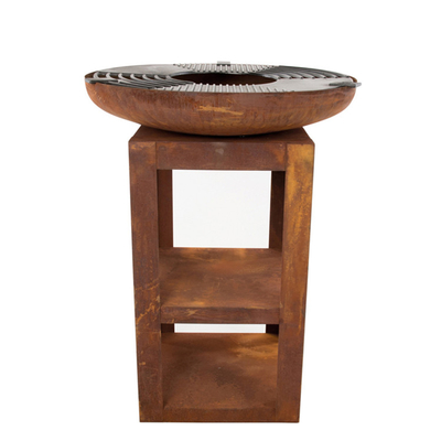 Nowoczesna kuchnia na zewnątrz Corten Steel Grill opalany drewnem Camping BBQ Grill