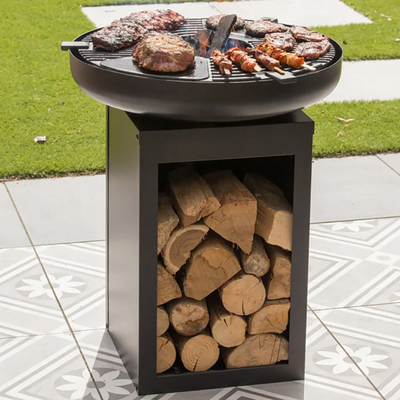 Corten Steel Charcoal Home Barbeque Grill Backyard Fireplace