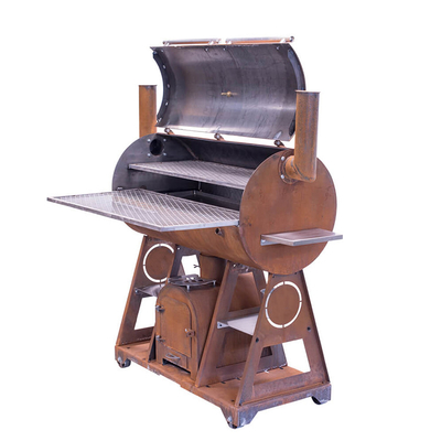 Outdoor Corten Steel Fire Pit BBQ Campingowa kuchenka do gotowania z grillem do gotowania