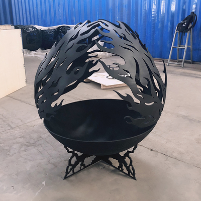 Phoenix Pattern Design Rusty Outdoor Metal Fire Ball ze stali Corten