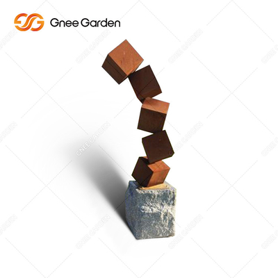 Grubość 3 mm Duże abstrakcyjne rustykalne metalowe rzeźby ogrodowe Stal Corten