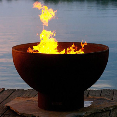 Konfigurowalne paleniska wycinane laserowo Przenośne ognisko ze stali Corten Outdoor Prerusted