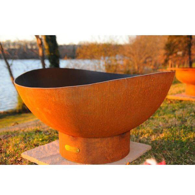 Palenisko ze stali Corten na drewno do dekoracji patio