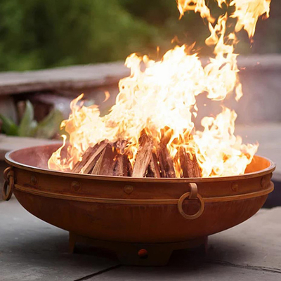 37-calowa stal nierdzewna Okrągły stalowy kominek przenośny Camping Brazier Outdoor