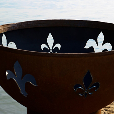 Corten Steel Outdoor Fire Pit Patio Garden Fire Bowl Rusty Fire Pit