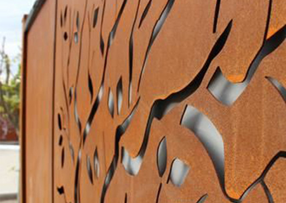 Oak Tree Design Rusty Corten Steel Ekrany prywatności Dekoracyjne 600 * 1200 mm