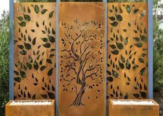 Oak Tree Design Rusty Corten Steel Ekrany prywatności Dekoracyjne 600 * 1200 mm