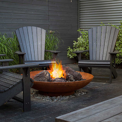 Patio Outdoor Garden Corten Steel Fire Bowl Pit Duża rdza Heavy Wood Burning
