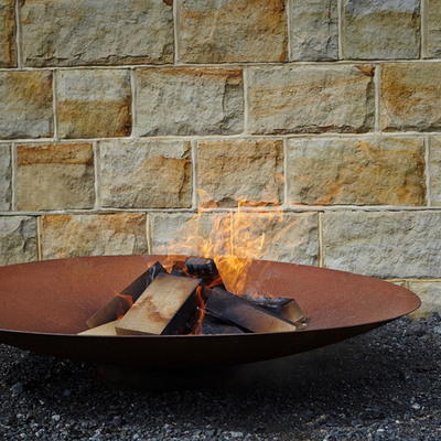 80cm Zardzewiały pojemnik na ogień Corten Brazier Outdoor na imprezę kempingową