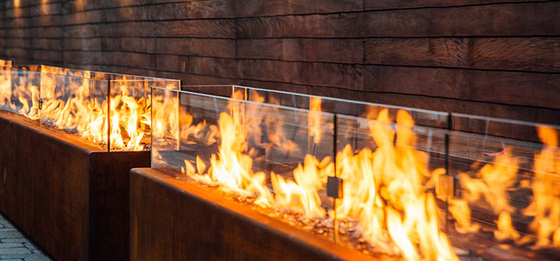 Outdoor Corten Steel Square Fire Pit Rustykalne wykończenie Table Top Fire Pit