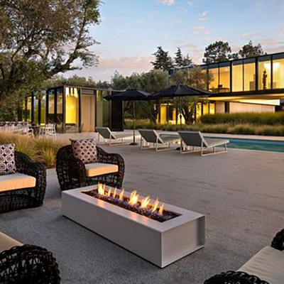 Stalowy odkryty kominek Garden Decor Corten Steel Fire Pit Table z naturalnym zardzewiałym kolorem