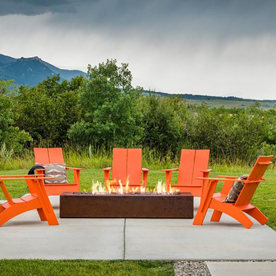 Gazowe ogrzewanie propanowe Corten Steel Fire Pit 1200 X 600 X 320 mm Dekoracja dziedzińca