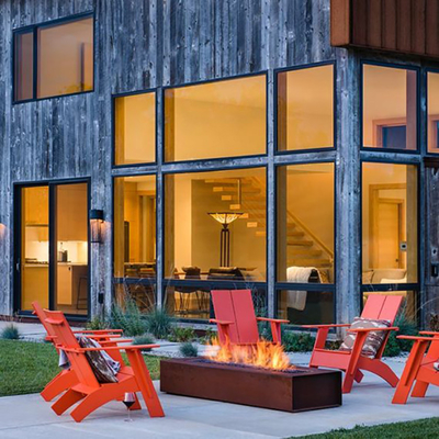 Stalowy odkryty kominek Garden Decor Corten Steel Fire Pit Table z naturalnym zardzewiałym kolorem
