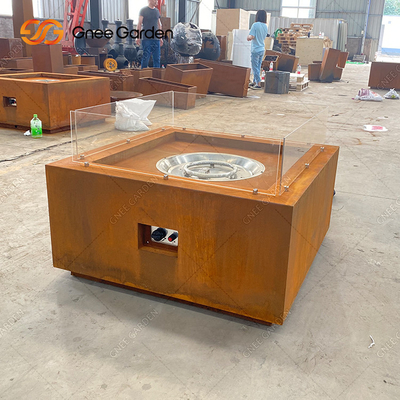 Corten Steel Kominek Patio Meble Gazowe Corten Steel Fire Pit Dekoracyjne