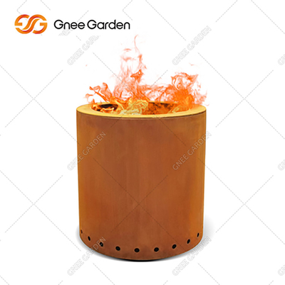 Corten Steel Fire Pit Outdoor Corten Steel Fire Pit Zardzewiałe spalanie drewna