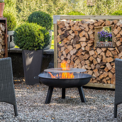 Corten Steel Fire Pit Zardzewiały wygląd Dekoracja ogrodu na zewnątrz Camping