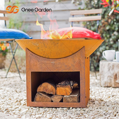 56 cm wycinany laserowo okrągły kominek Corten do dekoracji ogrodu