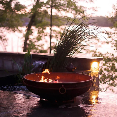 Corten Steel Garden Outdoor Firepit Nowoczesny kominek Ogrzewanie opalane drewnem