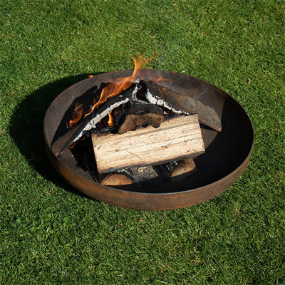 Outdoor Corten Steel Fire Pit Okrągły rustykalny wygląd mebli ogrodowych lub dziedzińców