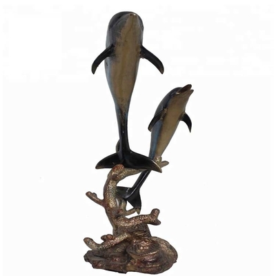 20 cm żeliwna abstrakcyjna metalowa statua delfina Home Decor Certyfikat SGS