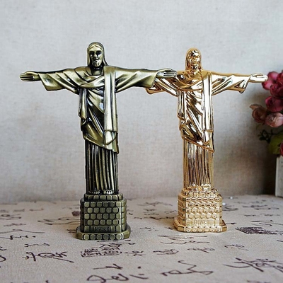 12-calowa żeliwna religia ozdoby zewnętrzne metalowe rzeźby do domu