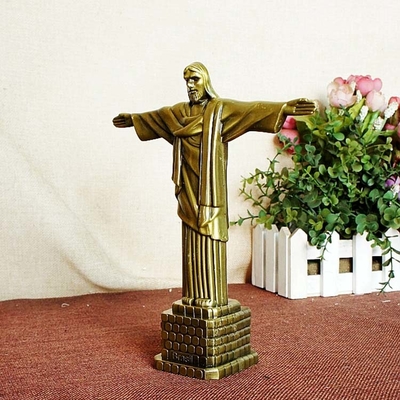 12-calowa żeliwna religia ozdoby zewnętrzne metalowe rzeźby do domu