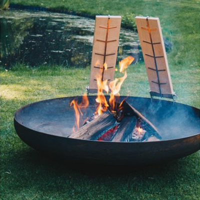 Opalany drewnem Corten Steel Outdoor Fire Pit Garden Design Camping