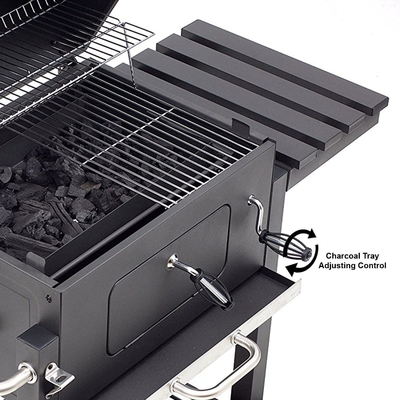 115 cm x 46 cm Czarne przenośne zewnętrzne grille do gotowania na grillu