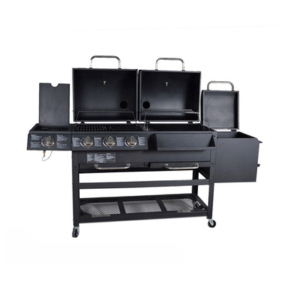 Profesjonalny Grill Gazowy Grill 6 Palników Wózek Gotowanie Outdoor Bbq Grill