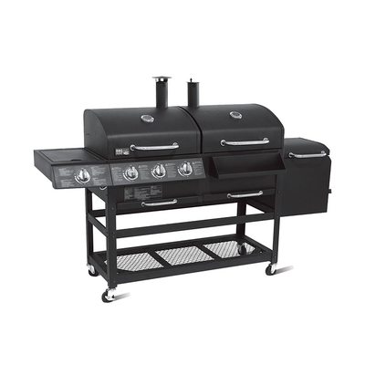 Profesjonalny Grill Gazowy Grill 6 Palników Wózek Gotowanie Outdoor Bbq Grill