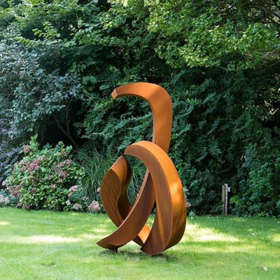 OEM Weathering Steel Lawn Sculptures Metal Rusty Metal Yard Sculptures Outdoor